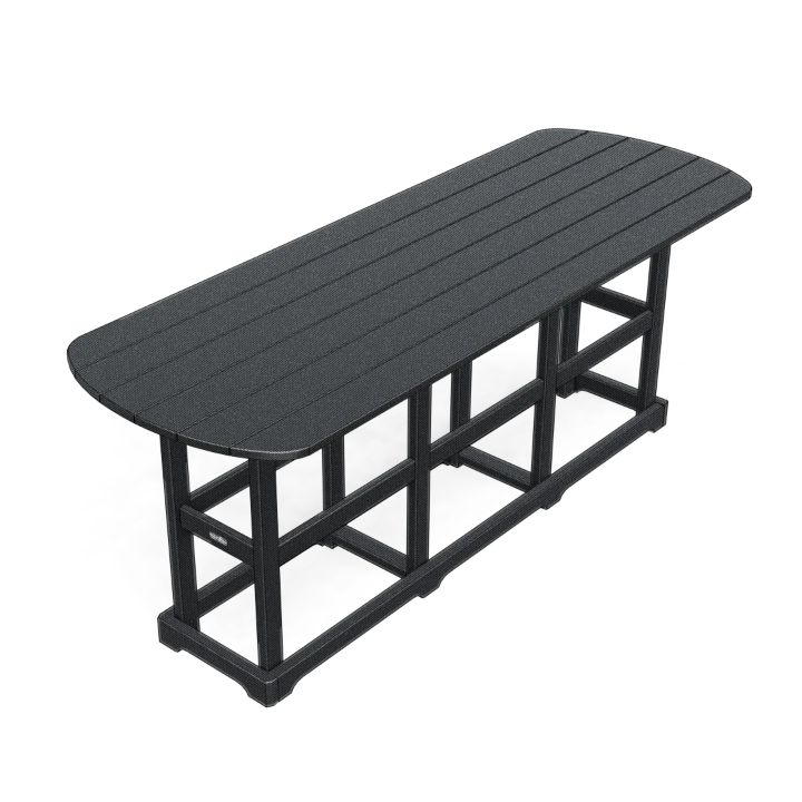 8' Bistro Table Semi-Oval