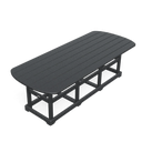 8' Dining Table Deluxe Semi-Oval